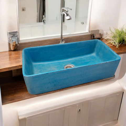 Image of Aquatina Blue Basin 47 x 23.5 x 12cm Seedleme