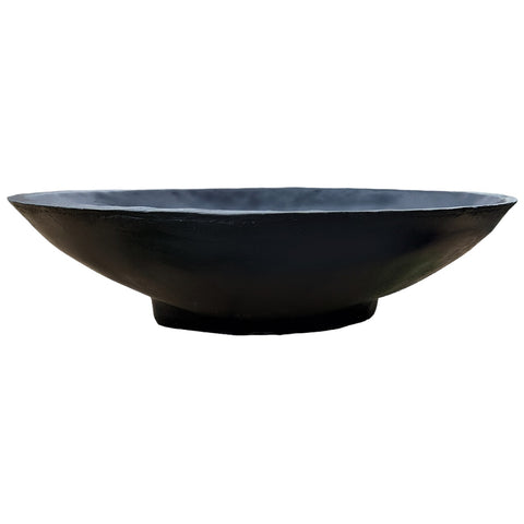 Image of Black Concrete Oval Basin 50x35x15 cm - High strength, chip resistant, Sealed