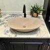 Sandstone Oval Basin: Warm, Oxide-Toned Concrete in a Modern Shape