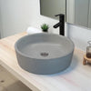 Round Grey Basin: A Classic, Handcrafted Countertop Sink