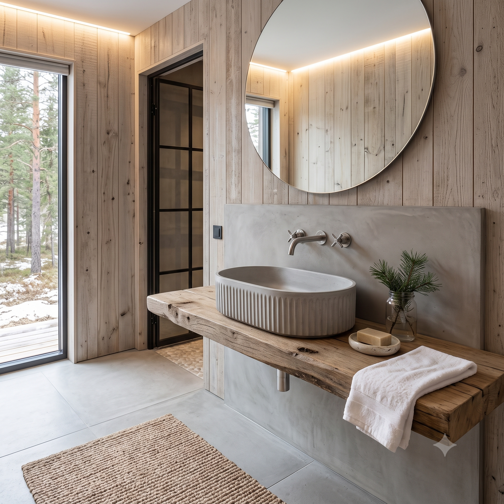 Why the Triton Grey Ribbed Concrete Sink is a Stylish Upgrade for Your Bathroom Renovation