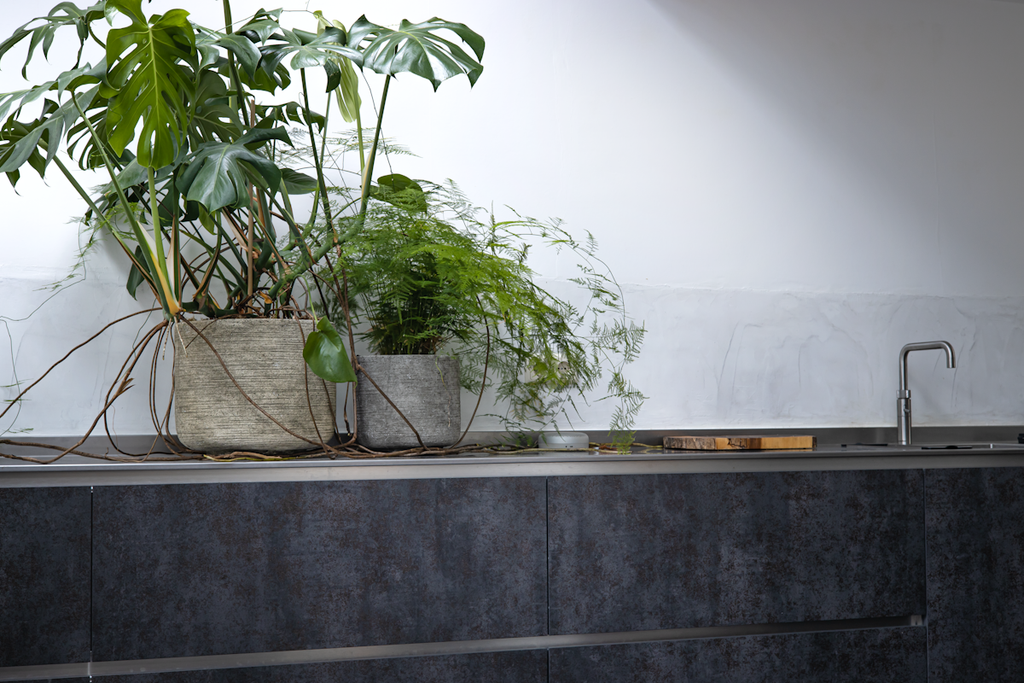 Functional Elegance: Transforming Your Kitchen with a Large Grey Concrete Double Butler Basin