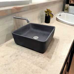 Black Concrete Countertop Butler Sink 36 x 36 x 12cm