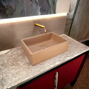 Bespoke Burnt Orange Concrete Handmade Butler 65 x 45 x 20cm Seedleme
