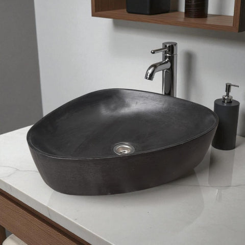 Image of Angels Egg Bespoke Black Bespoke Sink 50 x 41 x 11.5cm Seedleme