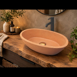 Calypso Burnt Orange Basin 56 x 29.5 x 15cm