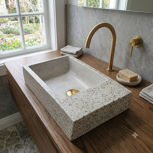 Ivory Indoor & Outdoor Small rectangle Sink Namibian Dream 42 x 24 x 11.5cm