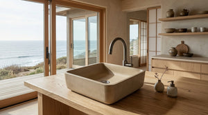 Sandstone Concrete Handmade Countertop Butler Sink 36 x 36 x 12cm