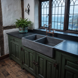 Black Double Farm style butler Sink  101 x 44.5 x 20.5cm(Made to Order)