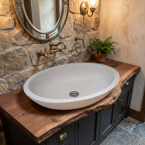 Angels Rock Pool Ivory Bespoke Bathroom Sink 545x400x165mm