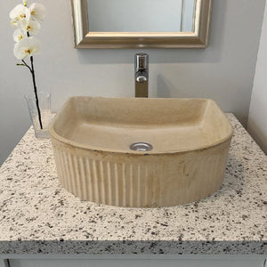 The Aphrodite Sandstone Bespoke Concrete Sink 40 x 37.5 x 12.5cm Seedleme
