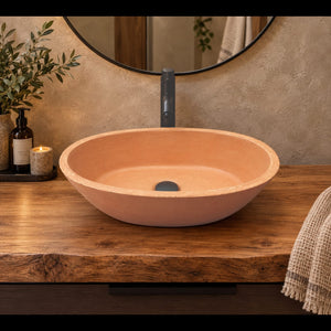 Calypso Burnt Orange Basin 56 x 29.5 x 15cm