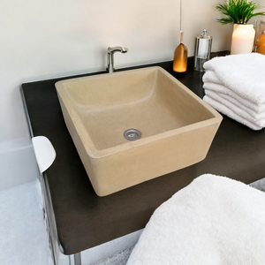 Mermaids Pond 39x39x16cm Sandstone Bespoke Sink Seedleme