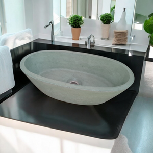 Calypso Green Bespoke Concrete Basin 56 x 29.5 x 15cm (Made to Order)