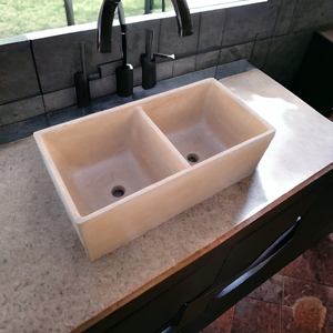 Burnt Orange Large Double Concrete Butler Basin 800 x 400x 270mm (50mm Outlet)(Made to Order)