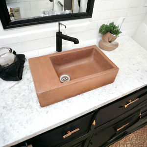 Choc Plum Bespoke Rectangle Basin  420 x 240 x 115mm Seedleme