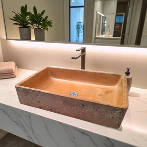 Burnt Orange Namibian Dream Large Concrete Sink 605x410x130mm Bespoke Basin(Made to Order)