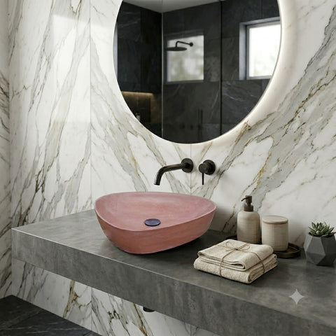 Image of Angels Egg Bespoke Choc Plum Bespoke Sink 50 x 41 x 11.5cm
