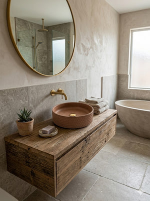 The Emerald Dream Bespoke Choc Plum Concrete Sink 39.5 x 11.5cm