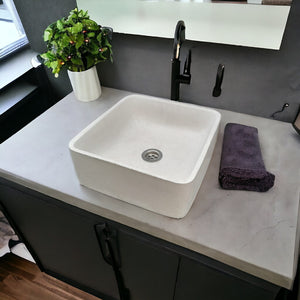 Ivory Cement Concrete Basin/Sink 31 x 31cm - High quality made in RSA