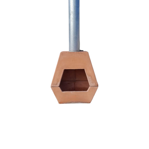 Image of Terracotta Concrete fireplace indoor/outdoor 60 x 55 x 30cm