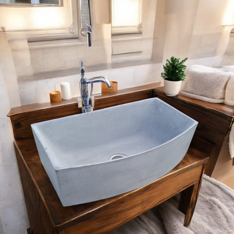 Image of Grey Concrete Butler Crescent Sink 79 x 43 x 23.5cm