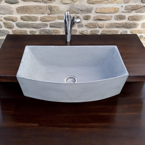 Image of Grey Concrete Butler Crescent Sink 79 x 43 x 23.5cm