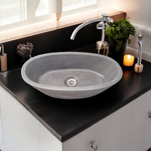 Calypso Charcoal Bespoke Concrete Basin  56 x 29.5 x 15cm