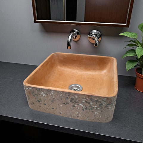 Image of Burnt Orange 31 x 31cm Namibian Dream Bespoke Concrete Sink