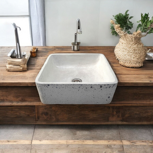 Ivory Exposed Aggregate Countertop Butler Basin 36 x 36 x 12cm Seedleme