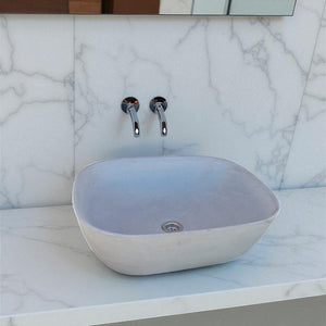Ivory Bespoke Concrete Aquadite Bathroom Sink 50 x 40.5 x 14.5cm Seedleme