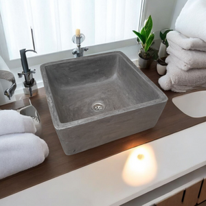 Mermaids Pond 39x39x16cm Charcoal Bespoke Sink Seedleme