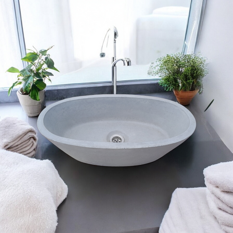 Image of Calypso Bespoke Concrete Basin 56 x 29.5 x 15cm Seedleme