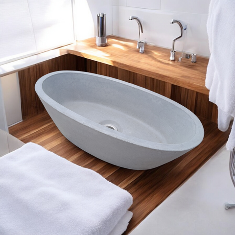 Image of Calypso Bespoke Concrete Basin 56 x 29.5 x 15cm Seedleme