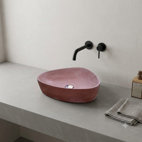 Image of Angels Egg Bespoke Choc Plum Bespoke Sink 50 x 41 x 11.5cm