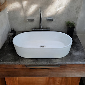 Gaia's Ark Ivory Concrete Sink 53 x 30 x 11.5cm