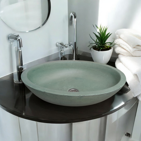 Image of Angels Rock Pool Green Bespoke Bathroom Sink 545x400x165mm