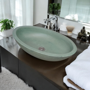 Angels Rock Pool Green Bespoke Bathroom Sink 545x400x165mm