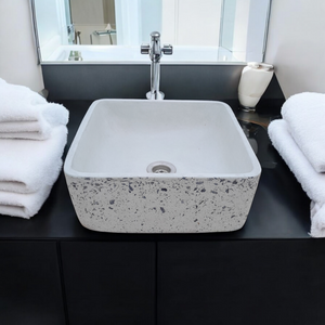 Ivory Exposed Aggregate Countertop Butler Basin 31x31x12cm