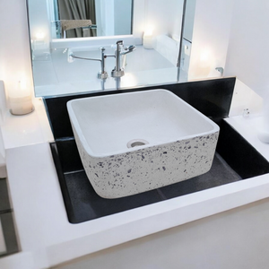 Ivory Exposed Aggregate Countertop Butler Basin 31x31x12cm