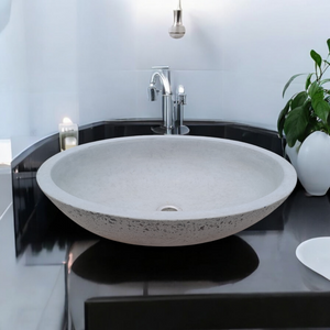 Exposed Aggregate Bespoke Grey Angels Rock Pool Concrete Sink 545x400x165mm