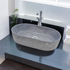 Exposed Aggregate Bespoke Gaia's Ark Charcoal Sink 53 x 30 x 11.5cm