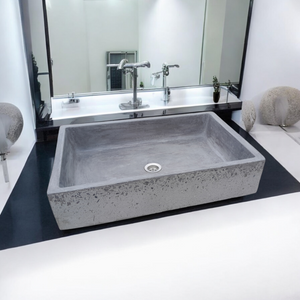 Exposed Aggregate Charcoal Cement Basin Concrete Sink 605 x 410 x 130mm