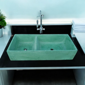 Green Double Butler 101 x 44.5 x 20.5cm Basin - Bespoke Handmade Sink