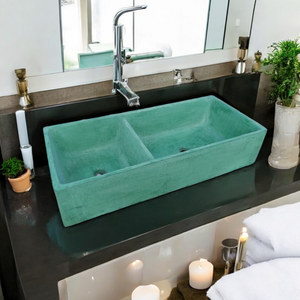 Green Double Butler 101 x 44.5 x 20.5cm Basin - Bespoke Handmade Sink