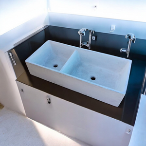 Ivory Double Farm style butler Sink 101 x 44.5 x 20.5cm