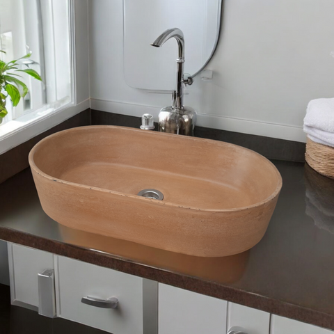 Image of Burnt Orange Bespoke Gaia's Ark Sink 53 x 30 x 11.5cm