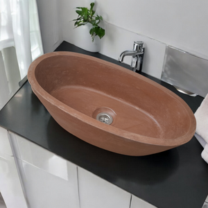 Calypso Choc Plum Bespoke Concrete Basin 56 x 29.5 x 15cm