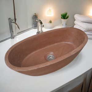 Calypso Choc Plum Bespoke Concrete Basin 56 x 29.5 x 15cm