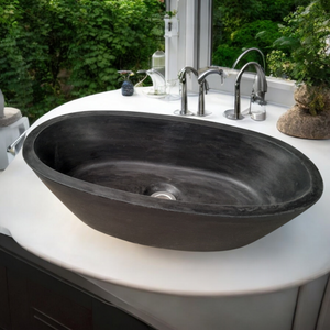 Calypso Black Bespoke Concrete Basin 56 x 29.5 x 15cm